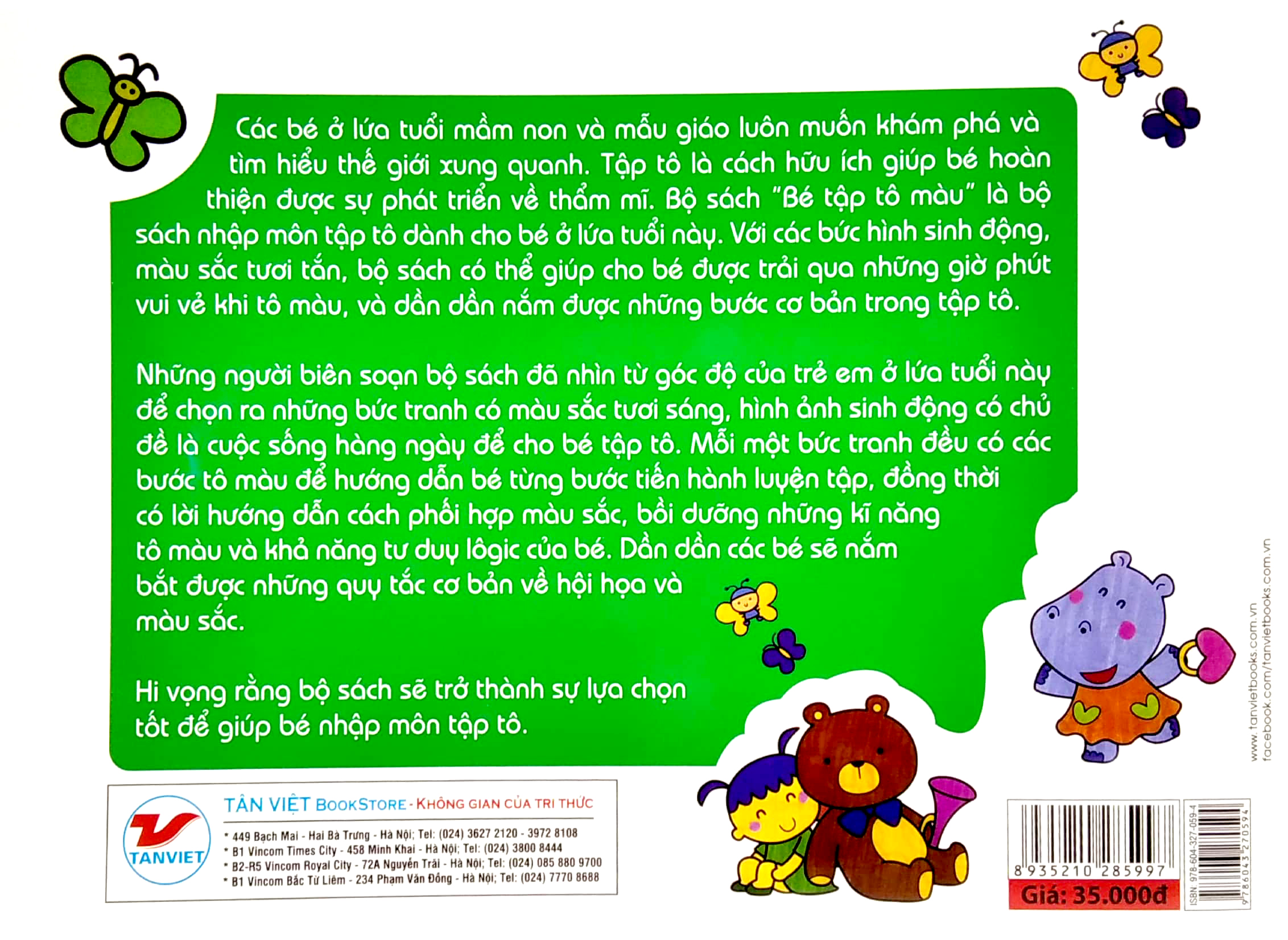 bộ sách thú vị dành cho bé nhập môn tập tô - bé tập tô màu - màu xanh lá cây
