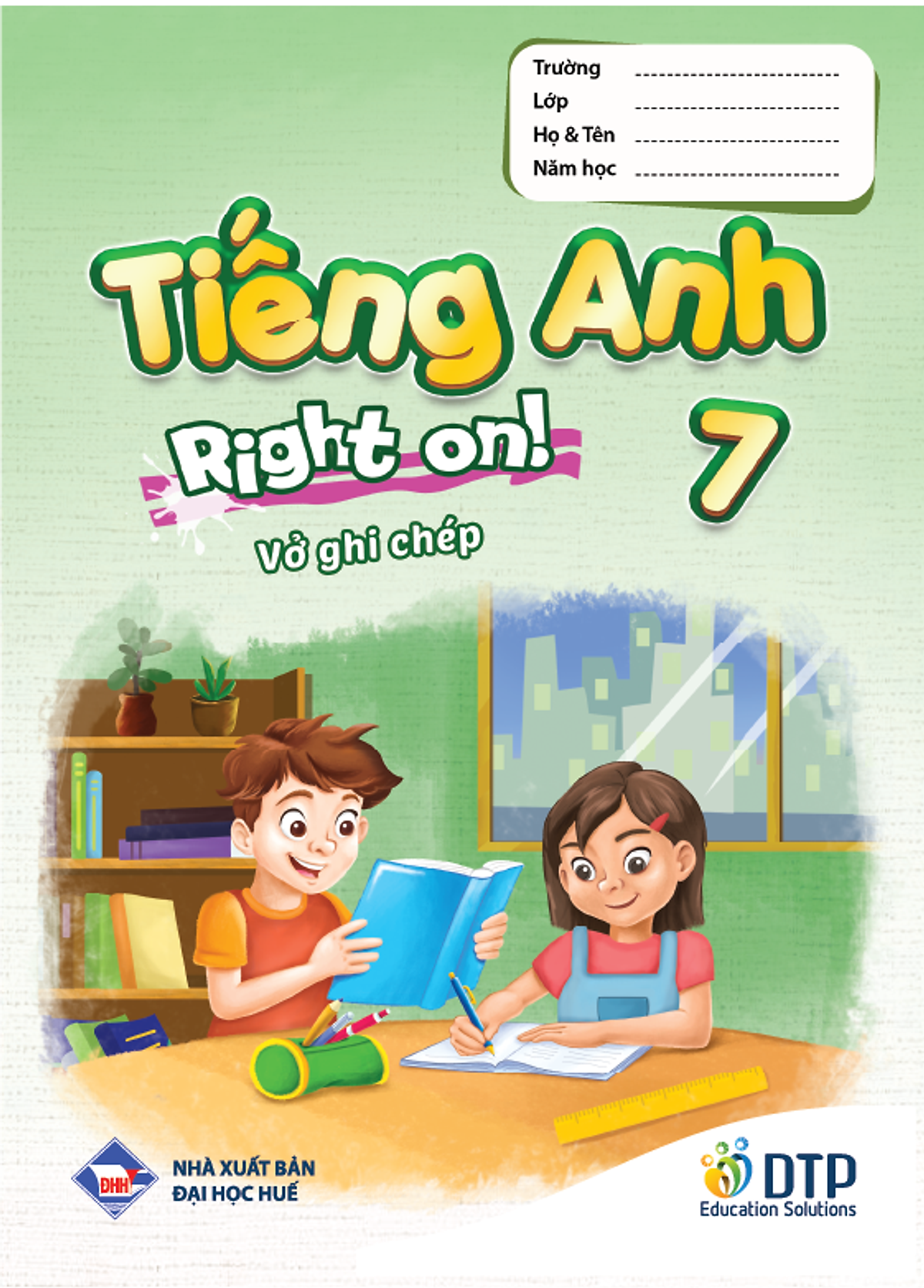 Bo Sach Tieng Anh 7 - Right On! - Student's Book + Workbook + Vo Ghi Chep (Bo 3 Cuon)