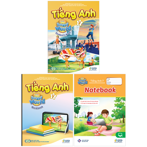 Bo Sach Tieng Anh 7 - Right On! - Student's Book + Workbook + Vo Ghi Chep (Bo 3 Cuon)