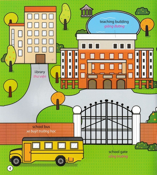 bộ sách tiếng anh đầu tiên của bé - 5 phút mỗi ngày - trường học (tái bản 2022)
