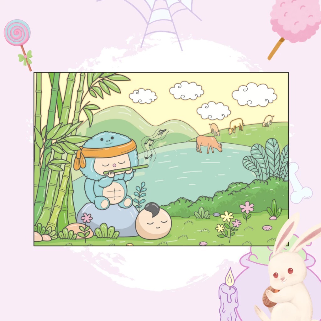 bộ sách tô màu baby three ở thế giới cổ tích + baby three 12 con giáp ở vương quốc ngọt ngào (bộ 2 cuốn) - tặng kèm sách trang điểm thần tượng âm nhạc hàn quốc ngẫu nhiên