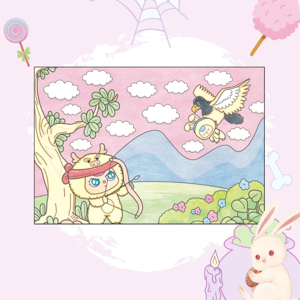 bộ sách tô màu baby three ở thế giới cổ tích + baby three 12 con giáp ở vương quốc ngọt ngào (bộ 2 cuốn) - tặng kèm sách trang điểm thần tượng âm nhạc hàn quốc ngẫu nhiên