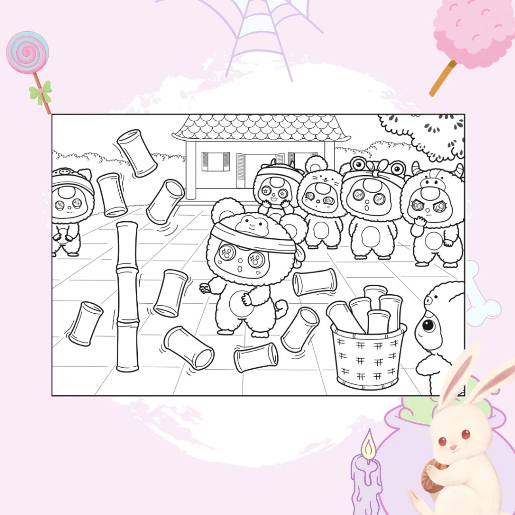 bộ sách tô màu baby three ở thế giới cổ tích + baby three 12 con giáp ở vương quốc ngọt ngào (bộ 2 cuốn) - tặng kèm sách trang điểm thần tượng âm nhạc hàn quốc ngẫu nhiên