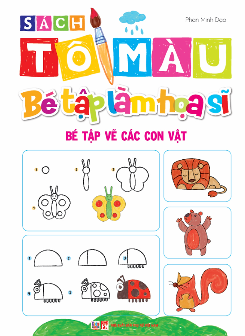 bộ sách tô màu - bé tập làm họa sĩ (bộ 4 cuốn)