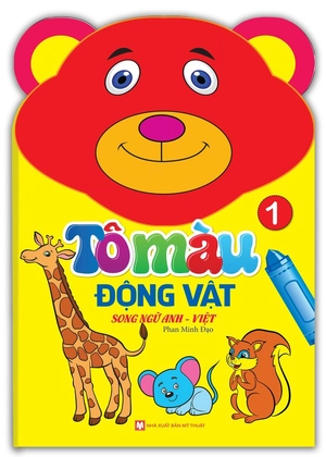 bộ sách tô màu động vật - song ngữ anh-việt (bộ 6 cuốn)