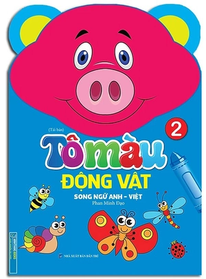 bộ sách tô màu động vật - song ngữ anh-việt (bộ 6 cuốn)