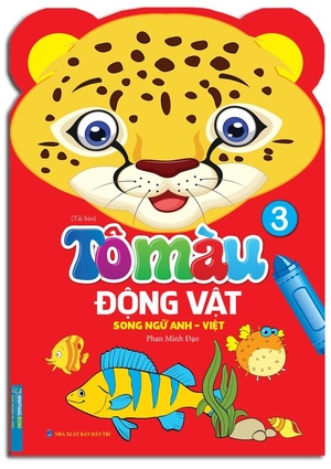 bộ sách tô màu động vật - song ngữ anh-việt (bộ 6 cuốn)