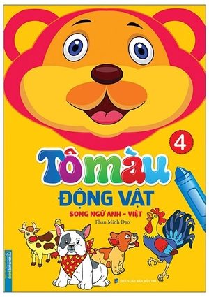 bộ sách tô màu động vật - song ngữ anh-việt (bộ 6 cuốn)