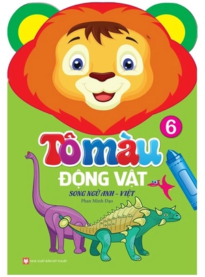 bộ sách tô màu động vật - song ngữ anh-việt (bộ 6 cuốn)