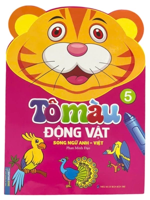 bộ sách tô màu động vật - song ngữ anh-việt (bộ 6 cuốn)