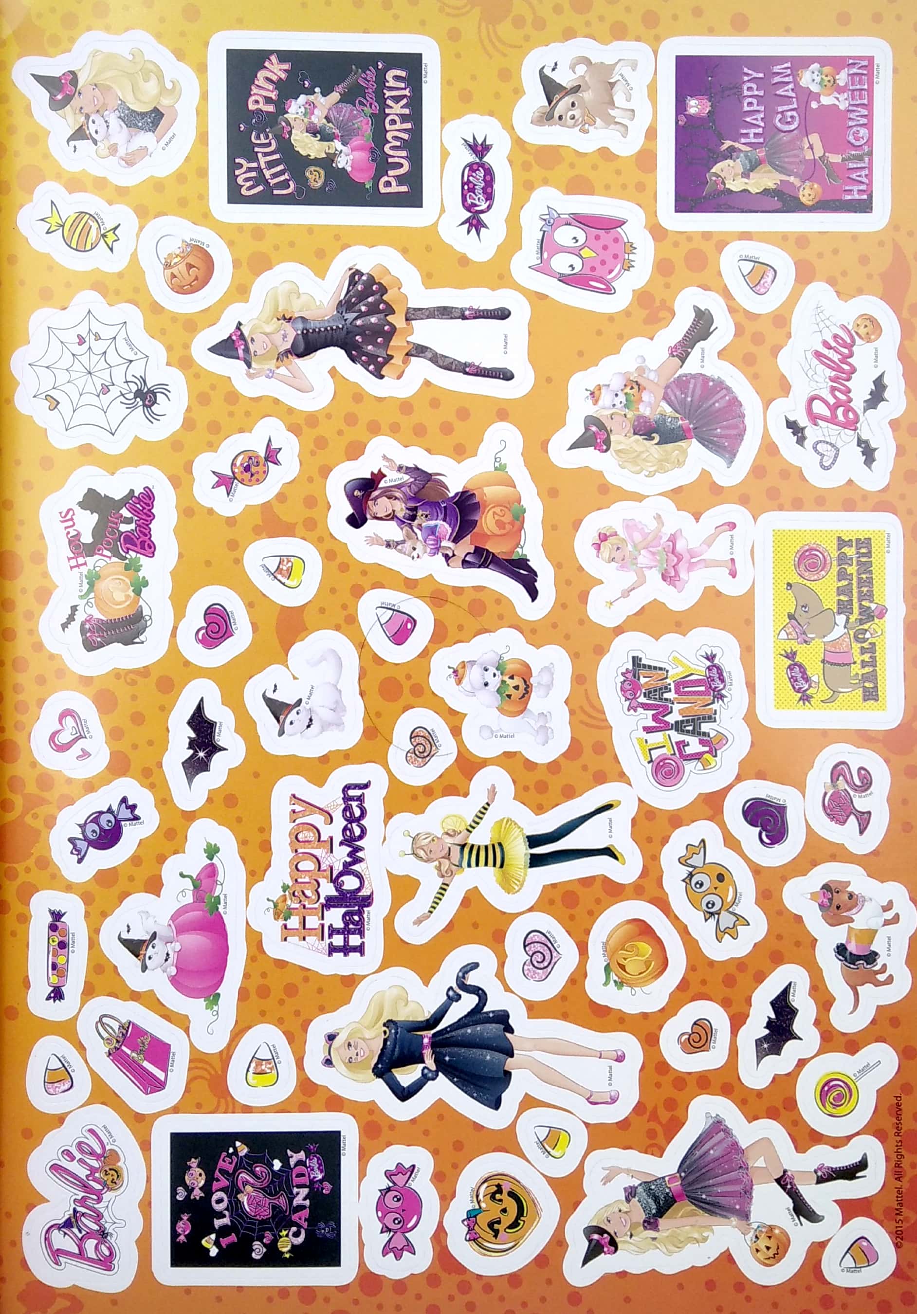 bộ sách tô màu khổ lớn berbie - 50 đề can bóc dán đề can (bộ 3 cuốn)