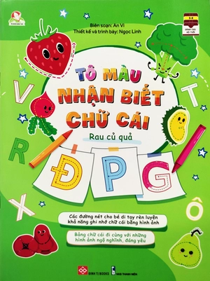 bộ sách tô màu nhận biết chữ cái (bộ 4 cuốn)