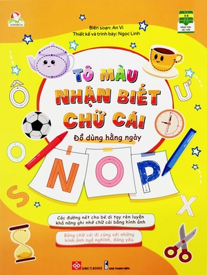 bộ sách tô màu nhận biết chữ cái (bộ 4 cuốn)