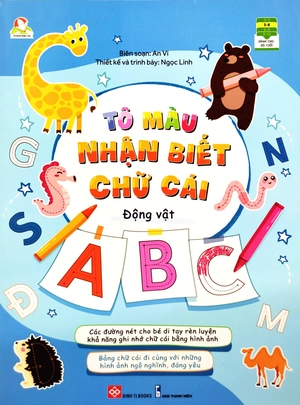 bộ sách tô màu nhận biết chữ cái (bộ 4 cuốn)