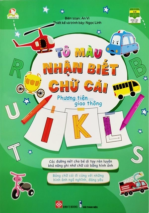 bộ sách tô màu nhận biết chữ cái (bộ 4 cuốn)