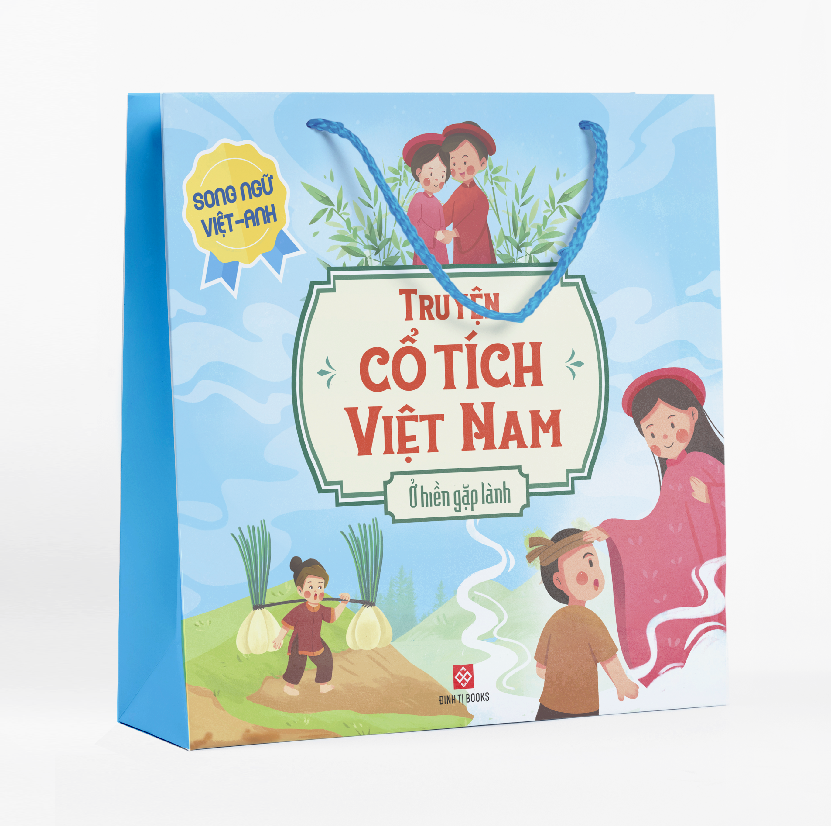 bộ sách truyện cổ tích việt nam - ở hiền gặp lành - song ngữ việt-anh (túi 5 cuốn)