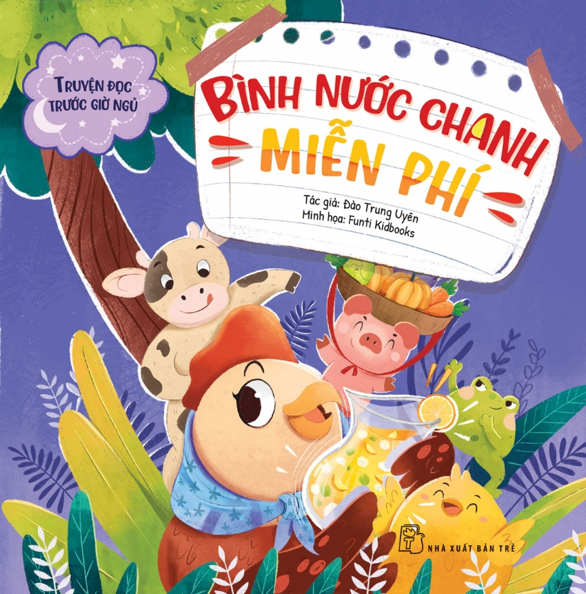 bộ sách truyện đọc trước giờ ngủ - bình nước chanh miễn phí + chiếc bàn mới của sói + sạp bí đỏ của bác bò (bộ 3 cuốn)