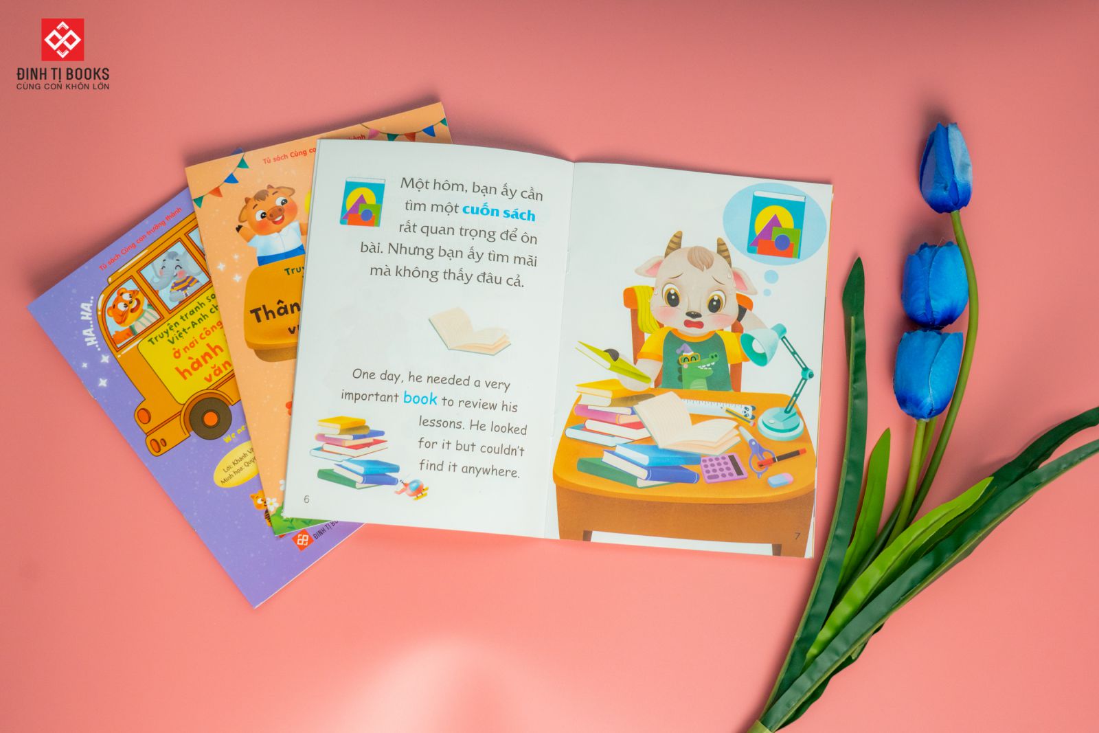 bộ sách truyện tranh song ngữ việt-anh cho bé (bộ 10 cuốn)