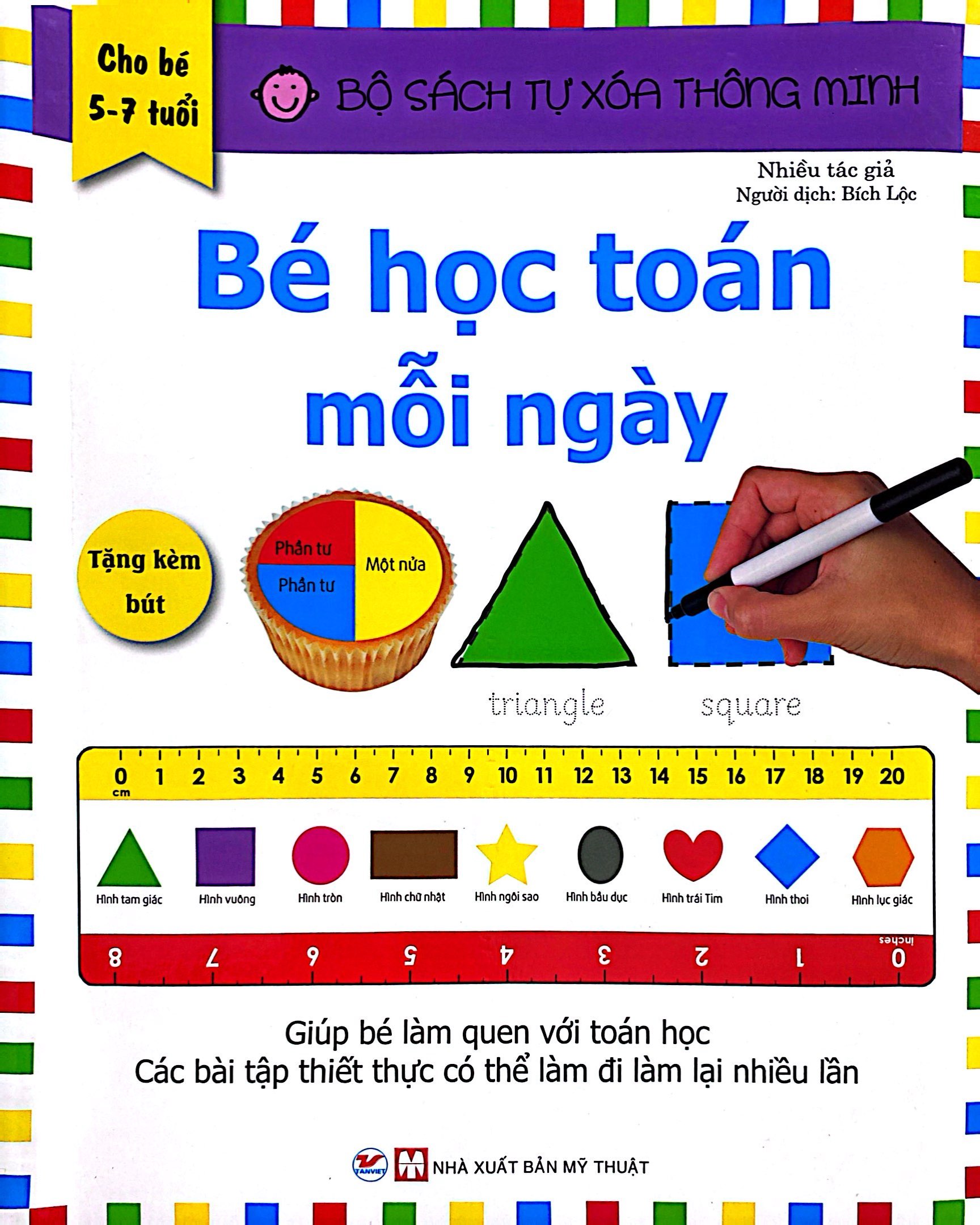 bộ sách tự xóa thông minh - bé học toán mỗi ngày (5 -7 tuổi)
