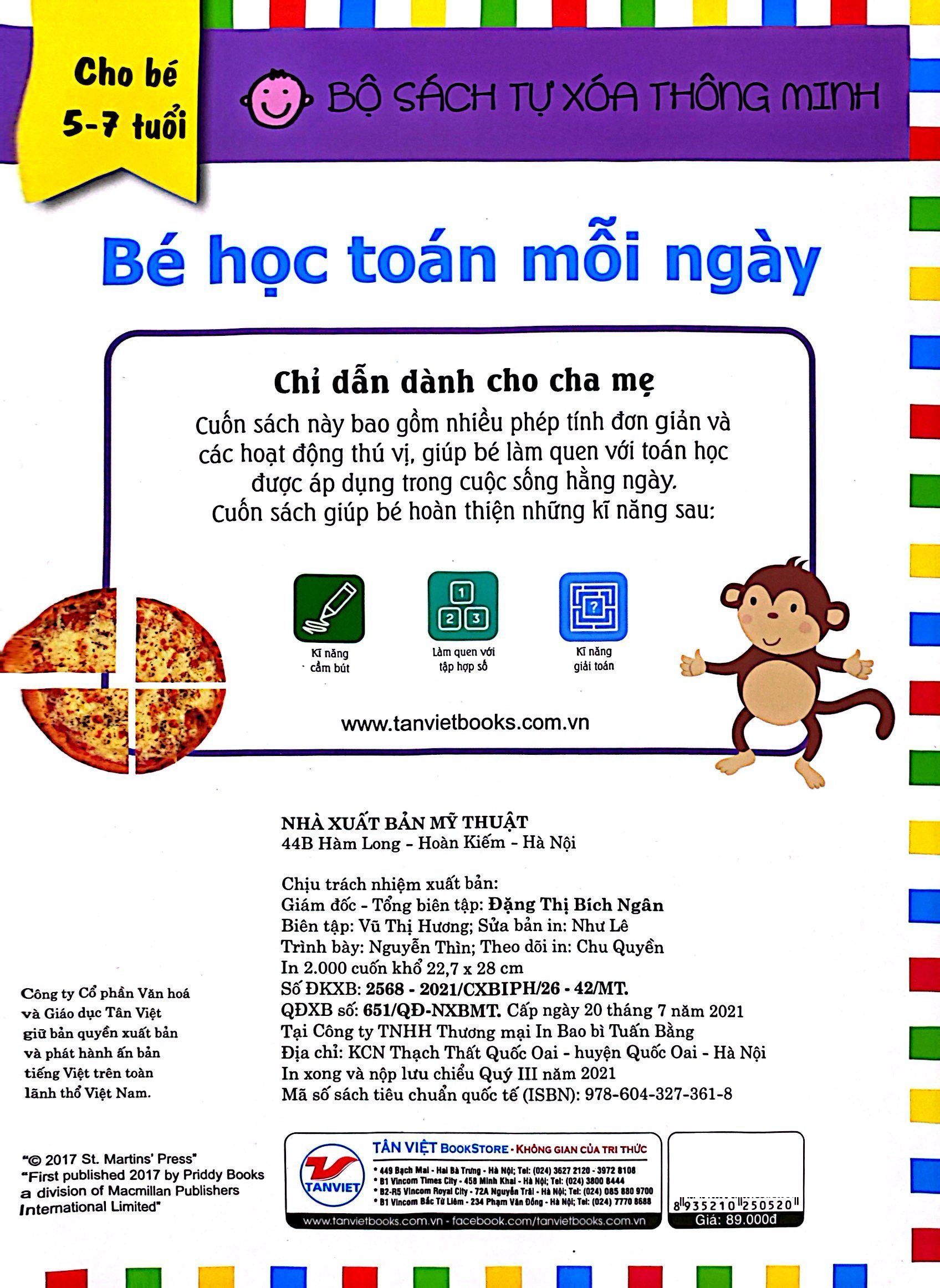 bộ sách tự xóa thông minh - bé học toán mỗi ngày (5 -7 tuổi)