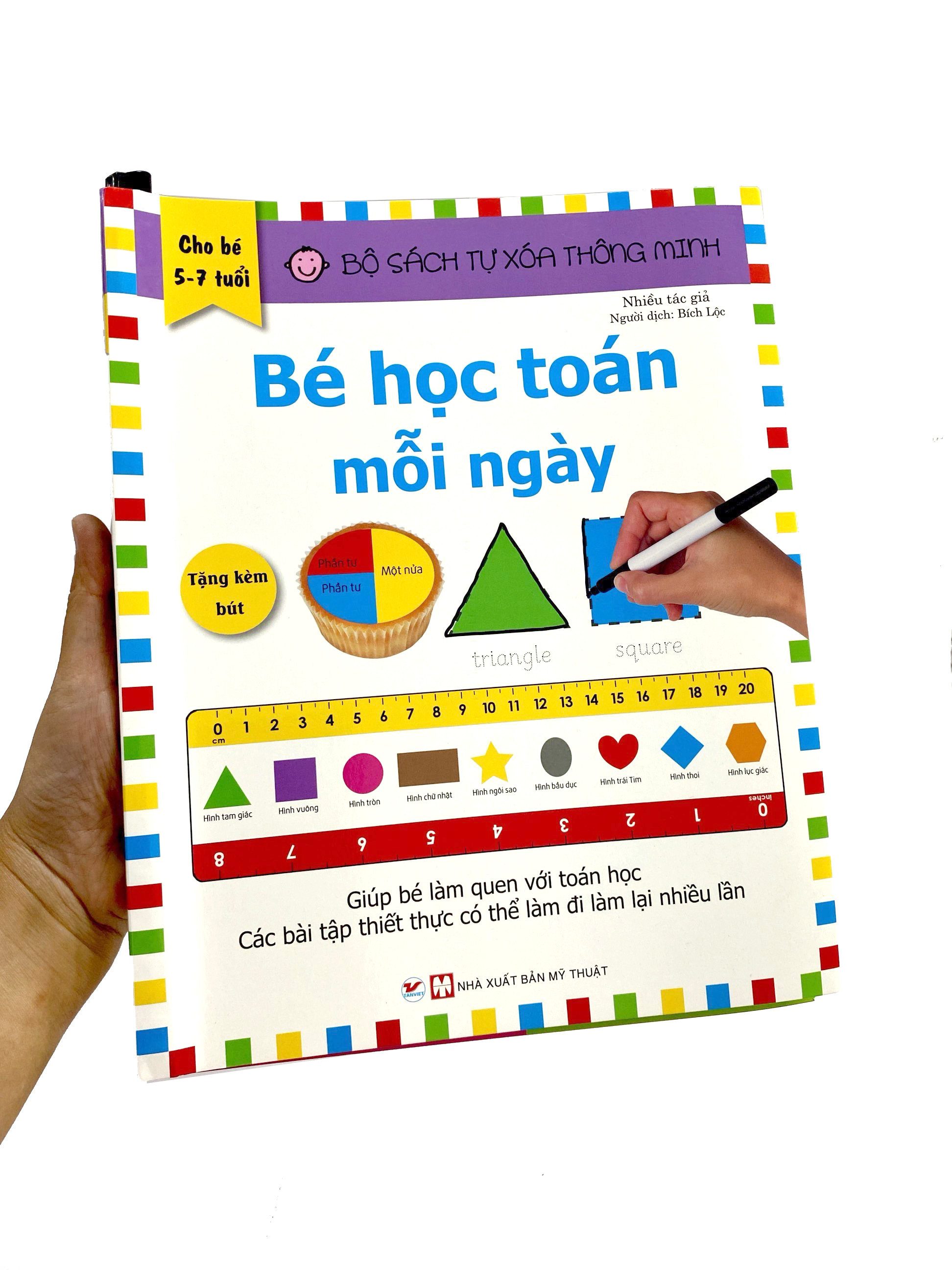 bộ sách tự xóa thông minh - bé học toán mỗi ngày (5 -7 tuổi)