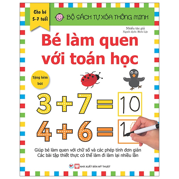 bộ sách tự xóa thông minh - bé làm quen với toán học (5 -7 tuổi)