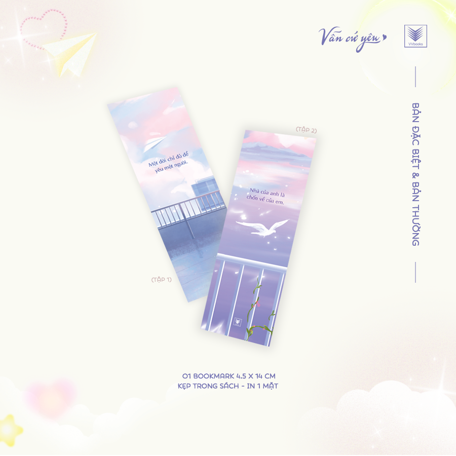 bộ sách vẫn cứ yêu - tập 1 + tập 2 (bộ 2 tập) (tái bản 2025) - bản đặc biệt - tặng kèm 6 trang phụ bản + 2 bookmark + 1 postcard “viên mãn” có chữ ký in của tác giả + standee “quả cầu tuyết” + 1 postcard zigzag “lịch ngày yêu”
