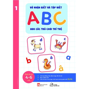 bộ sách vở nhận biết và tập viết abc qua các trò chơi trí tuệ (từ 4-6 tuổi) (bộ 5 cuốn)