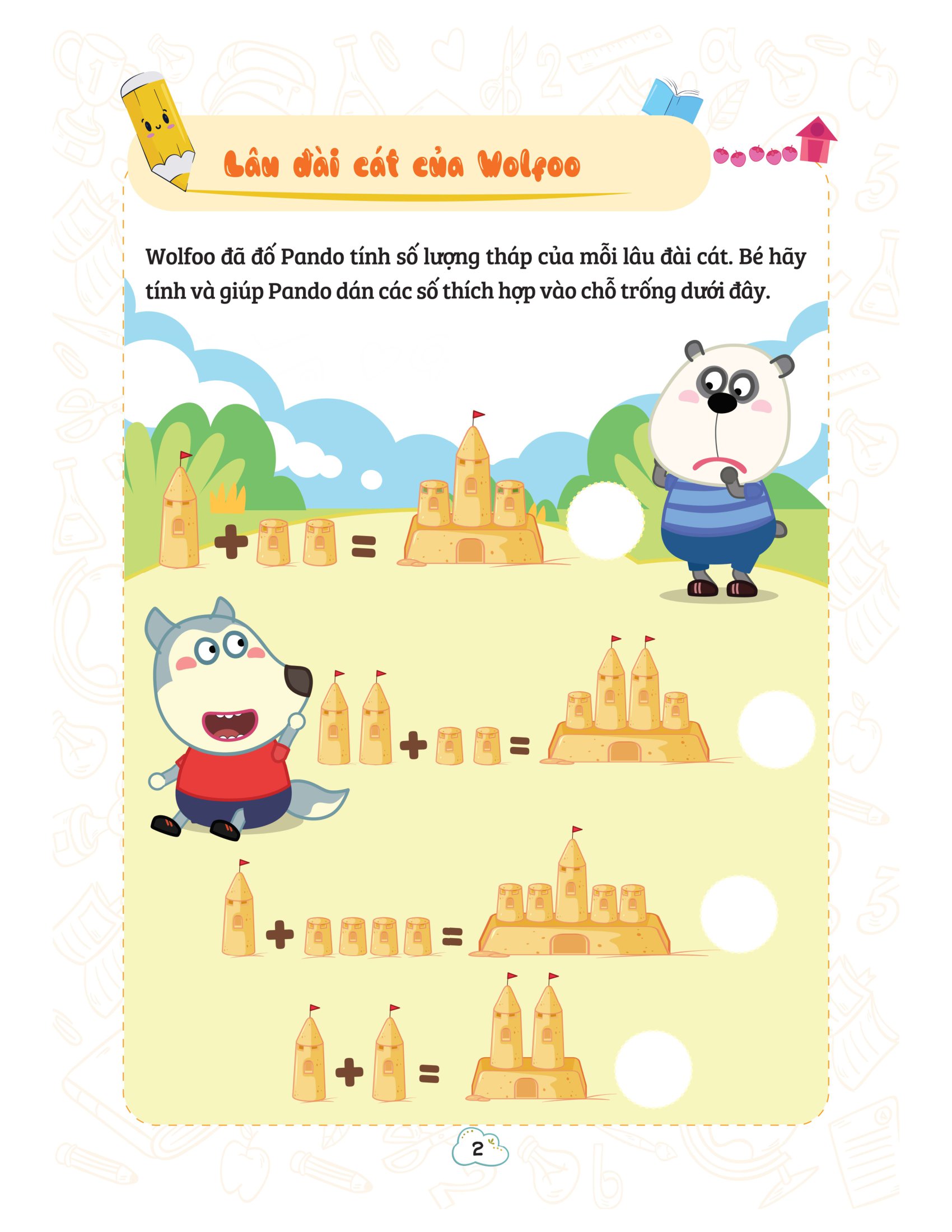 bộ sách wolfoo khám phá toán học vui - tập 1-4 (bộ 4 cuốn)