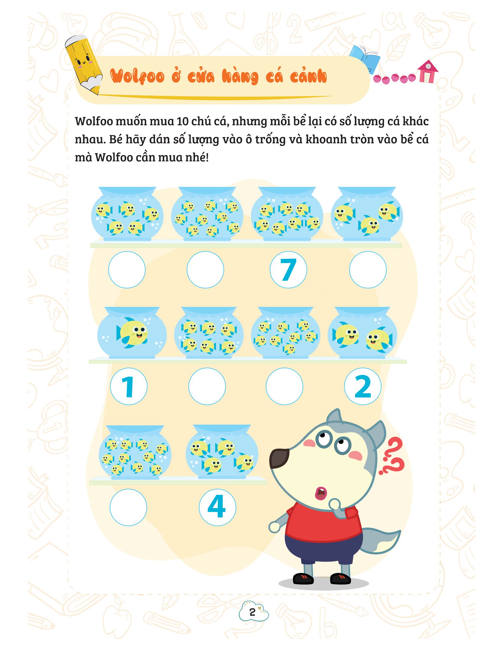 bộ sách wolfoo khám phá toán học vui - tập 1-4 (bộ 4 cuốn)