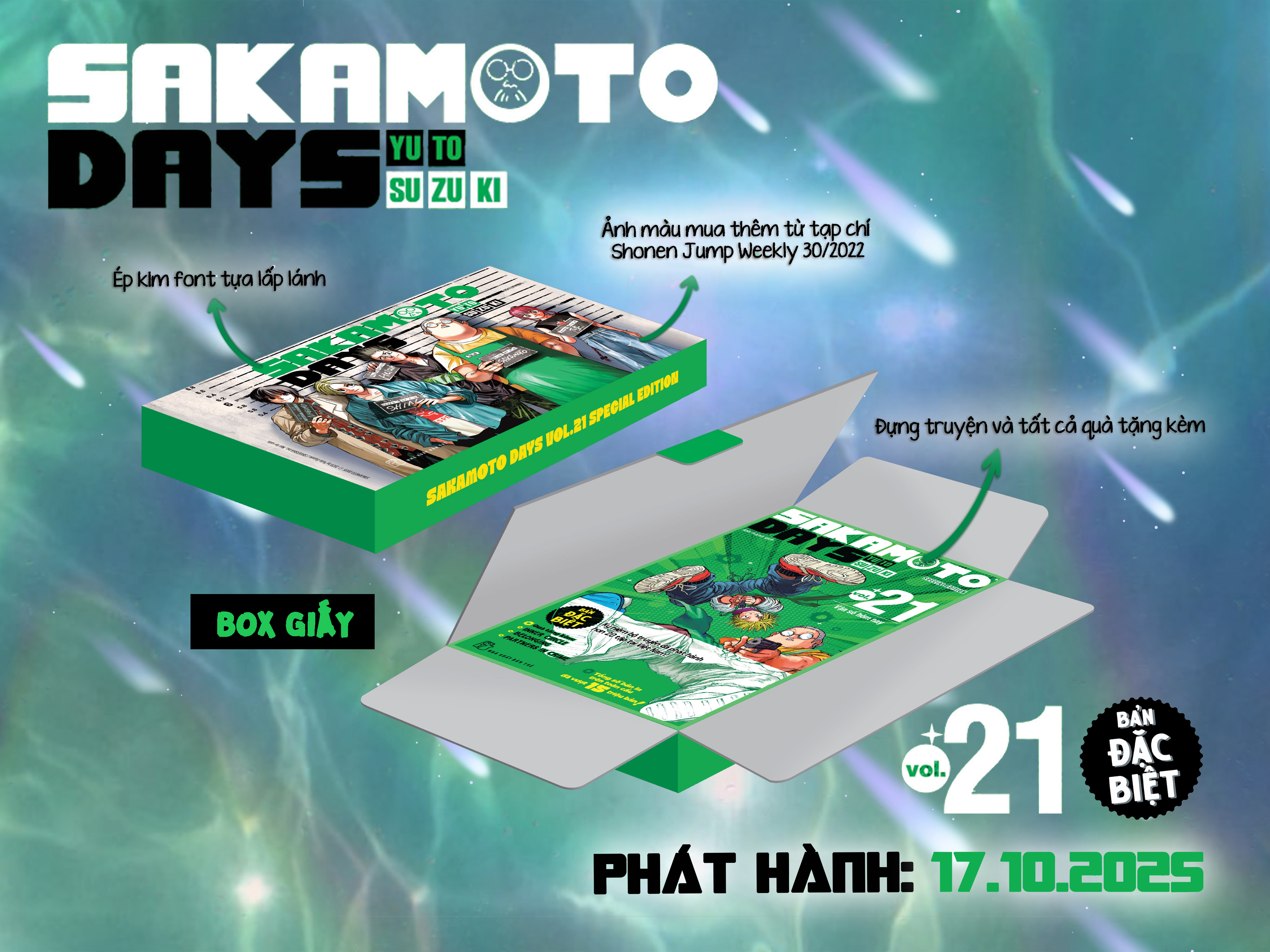 Bo
						
										
										Sakamoto Days - Tap 21 - Van So Hom Nay - Ban Dac Biet - Tang Kem Standee Mica + Filmstrip PVC + Postcard