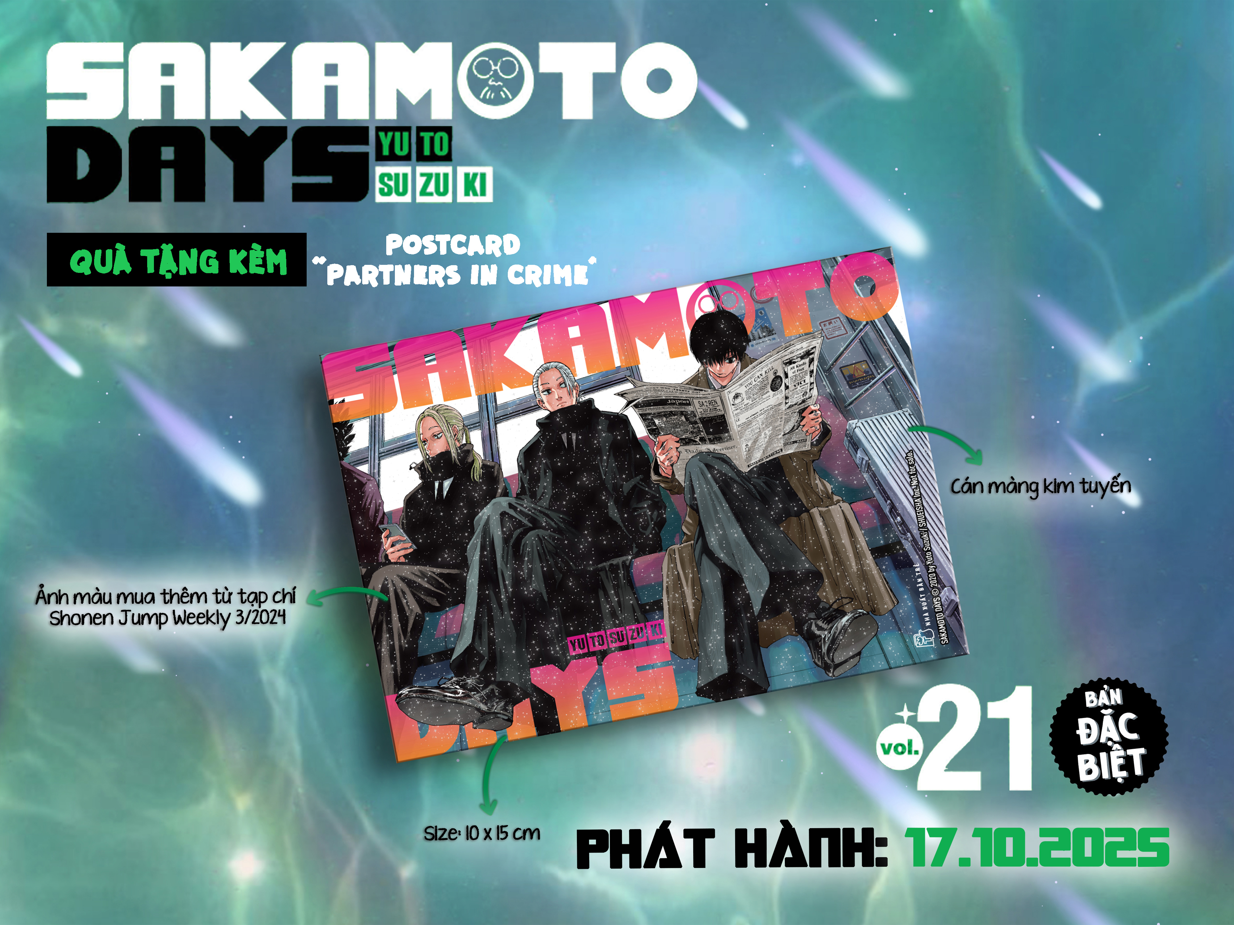 Bo
						
										
										Sakamoto Days - Tap 21 - Van So Hom Nay - Ban Dac Biet - Tang Kem Standee Mica + Filmstrip PVC + Postcard