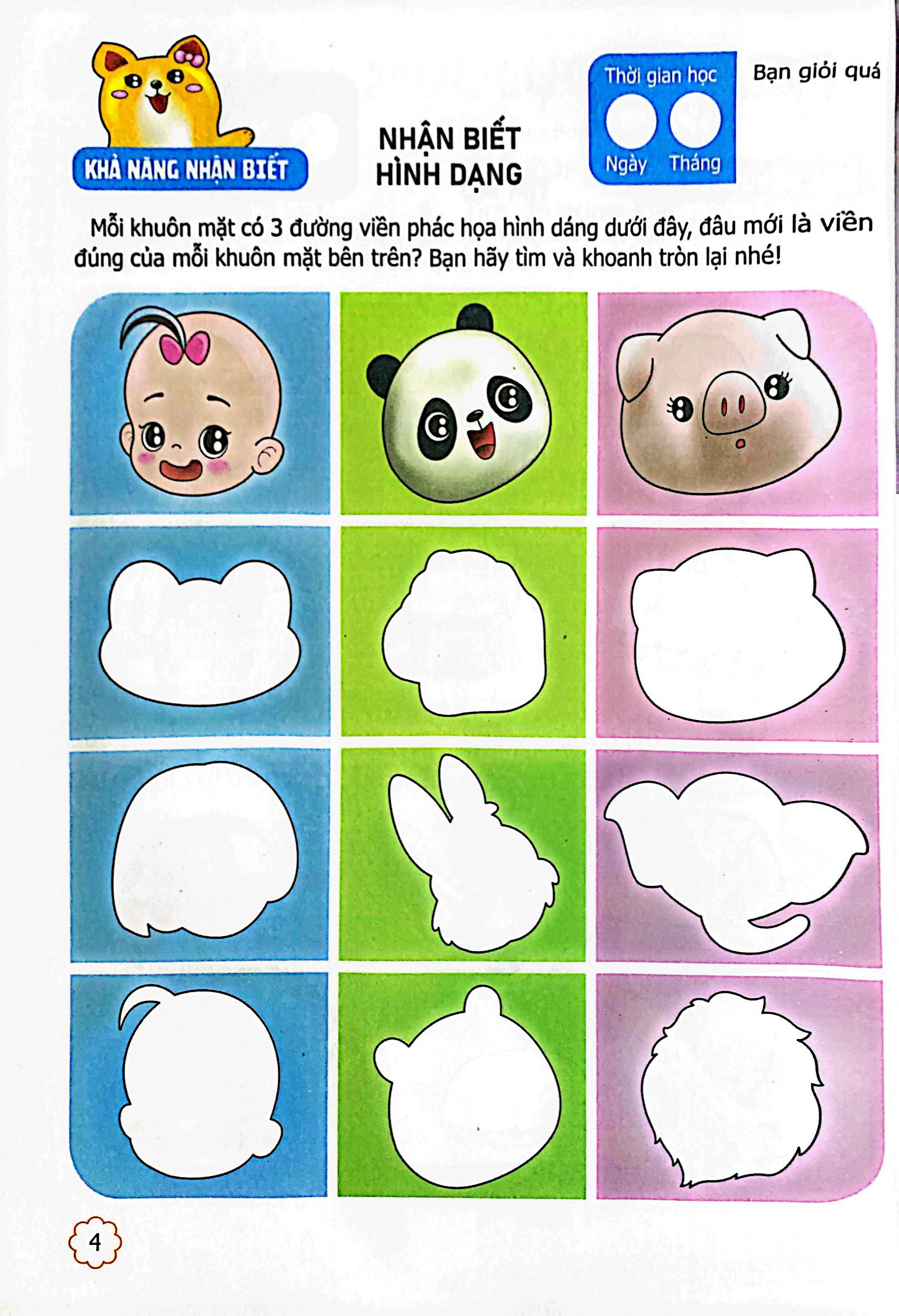 bộ sân chơi trí tuệ cho trẻ - rèn luyện tư duy não trái + phát triển sáng tạo não phải - dành cho bé 3-4 tuổi - tập 1