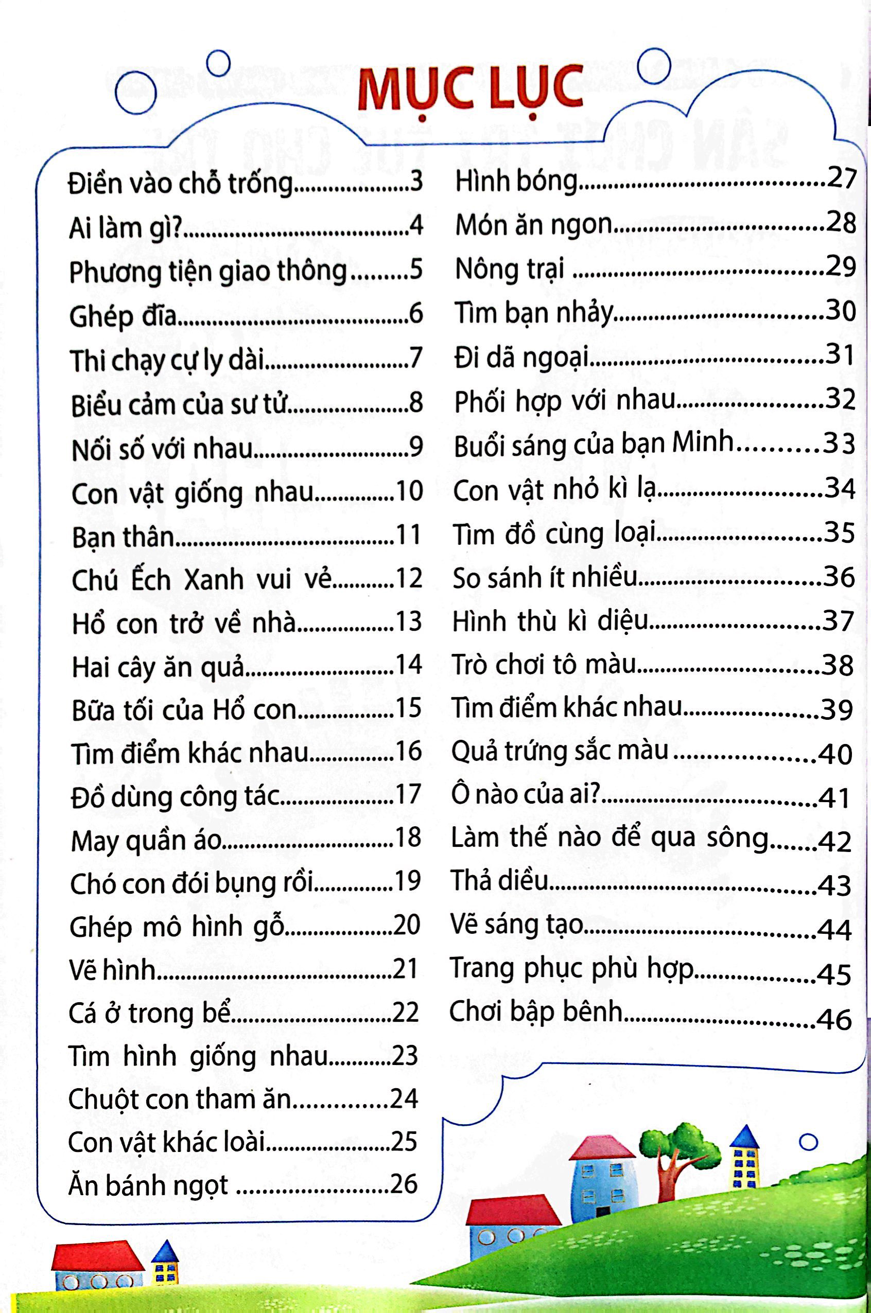 bộ sân chơi trí tuệ cho trẻ - rèn luyện tư duy não trái + phát triển sáng tạo não phải - dành cho bé 3-4 tuổi - tập 2