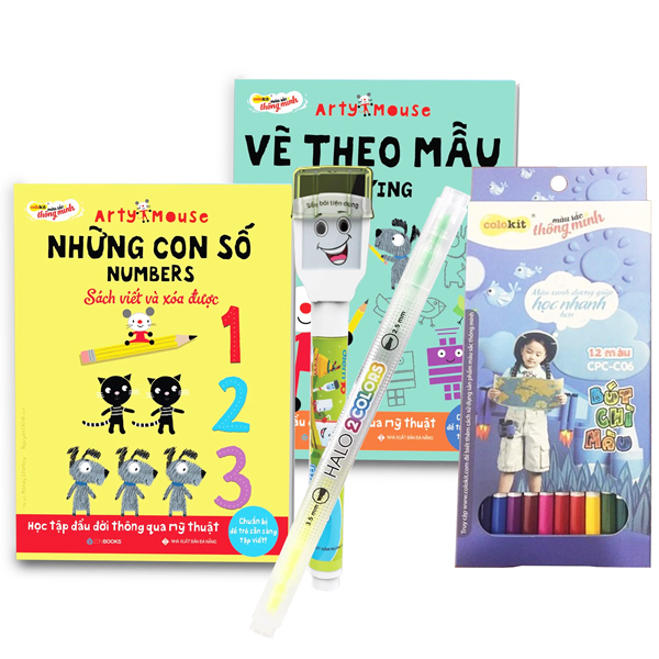 bộ sản phẩm arty mouse copying and numbers - colokit kit-c019/ar