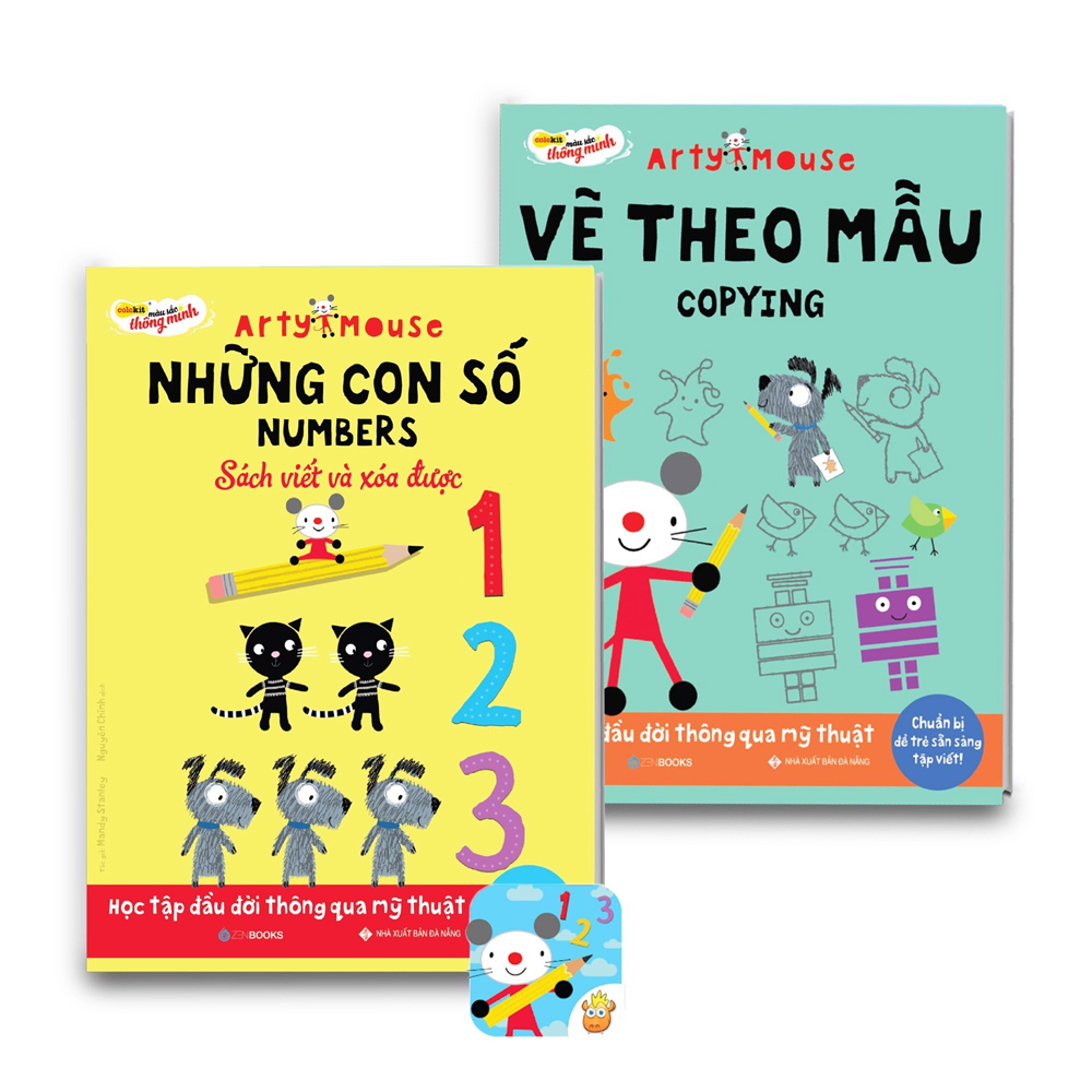 bộ sản phẩm arty mouse copying and numbers - colokit kit-c019/ar