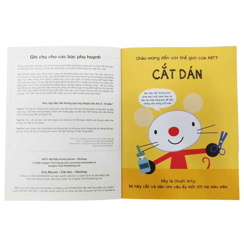 bộ sản phẩm cắt dán và những người bạn - arty mouse sticking and friends - colokit kit-c020/ar