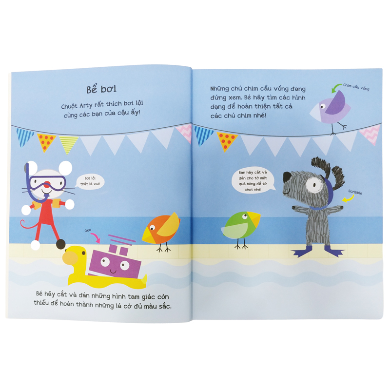 bộ sản phẩm cắt dán và những người bạn - arty mouse sticking and friends - colokit kit-c020/ar