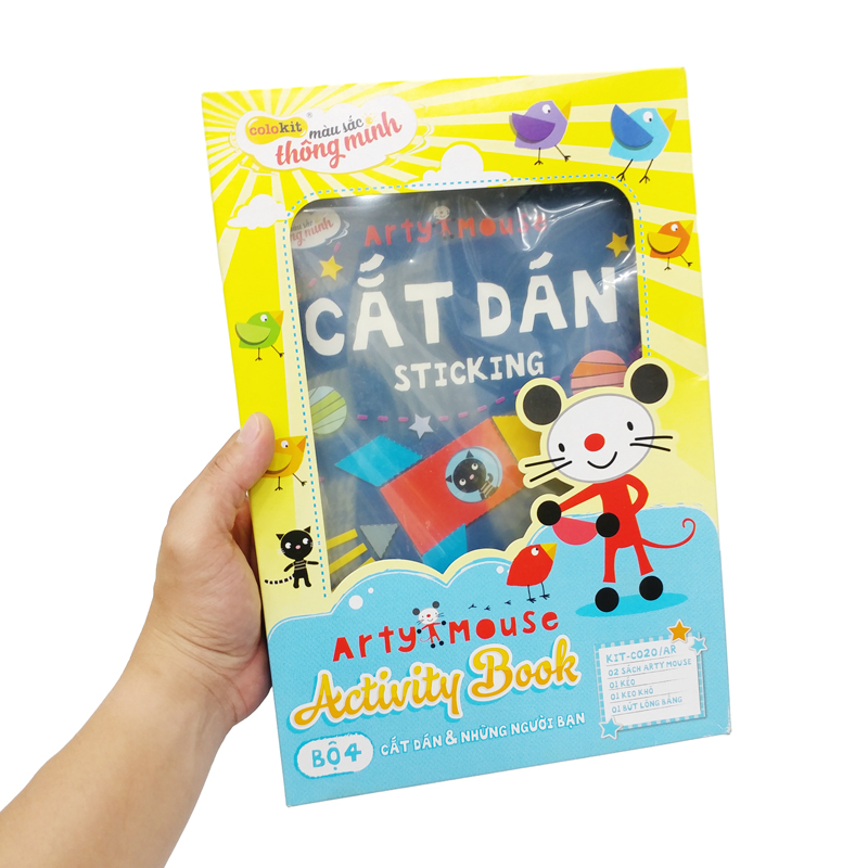 bộ sản phẩm cắt dán và những người bạn - arty mouse sticking and friends - colokit kit-c020/ar
