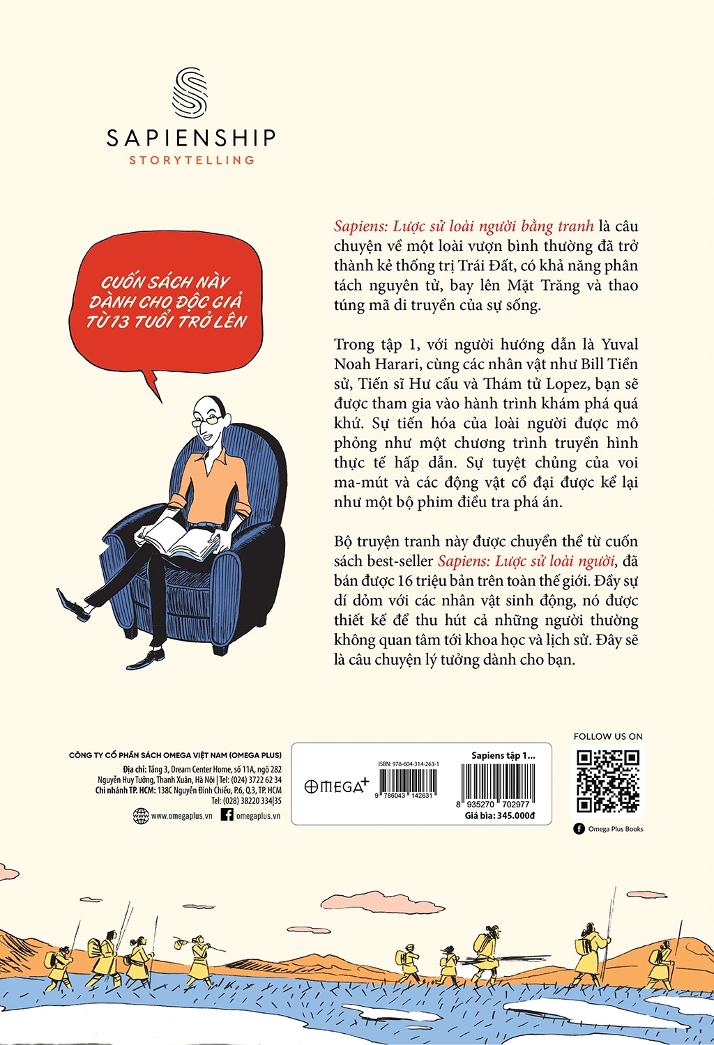 bộ sapiens - lược sử loài người bằng tranh - tập 1: khởi đầu của loài người