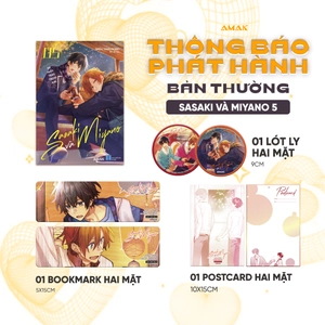 bộ sasaki và miyano - tập 5 - tặng kèm bookmark + postcard 2 mặt + lót ly