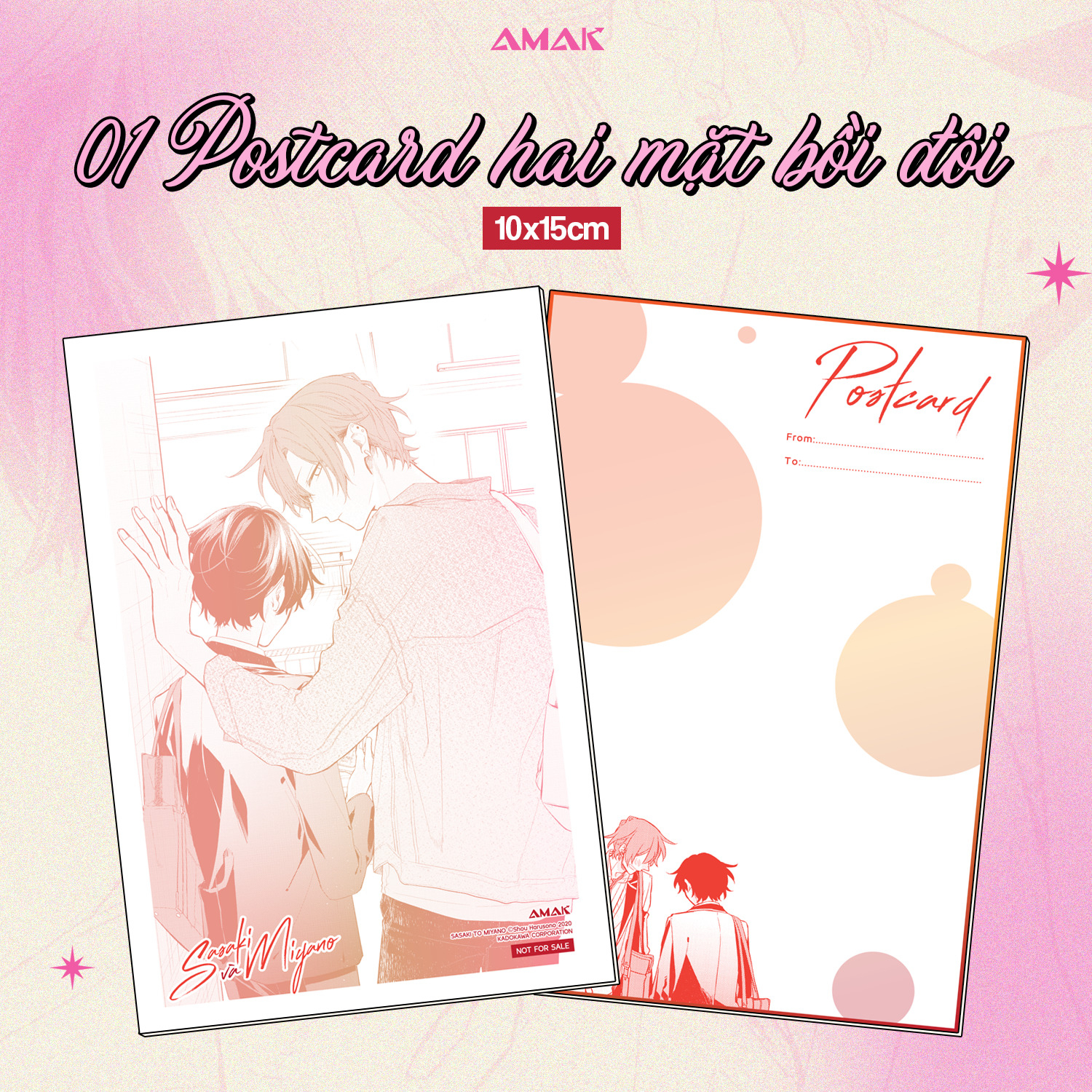 Bo
						
										
										Sasaki Va Miyano - Tap 8 - Tang Kem Bookmark 2 Mat + Postcard 2 Mat