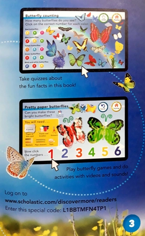 bộ scholastic discover more reader lvl 1: busy butterflies