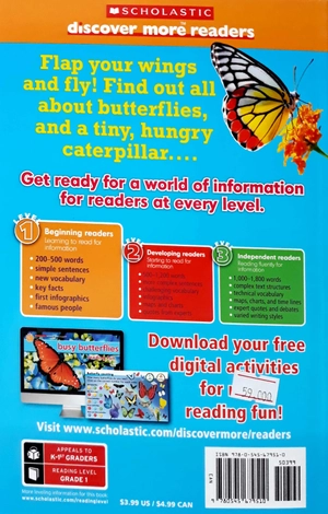 bộ scholastic discover more reader lvl 1: busy butterflies