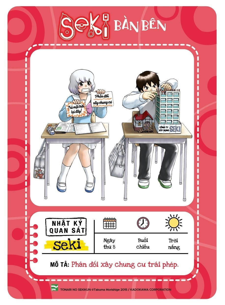 bộ seki bàn bên - tập 8 - tặng kèm clear card