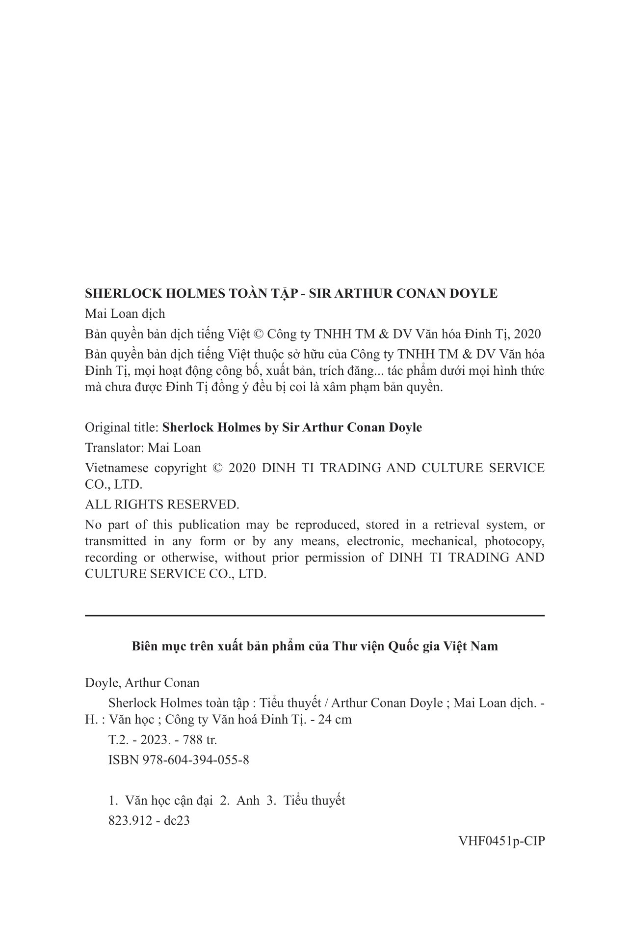 bộ sherlock holmes toàn tập - tập 2