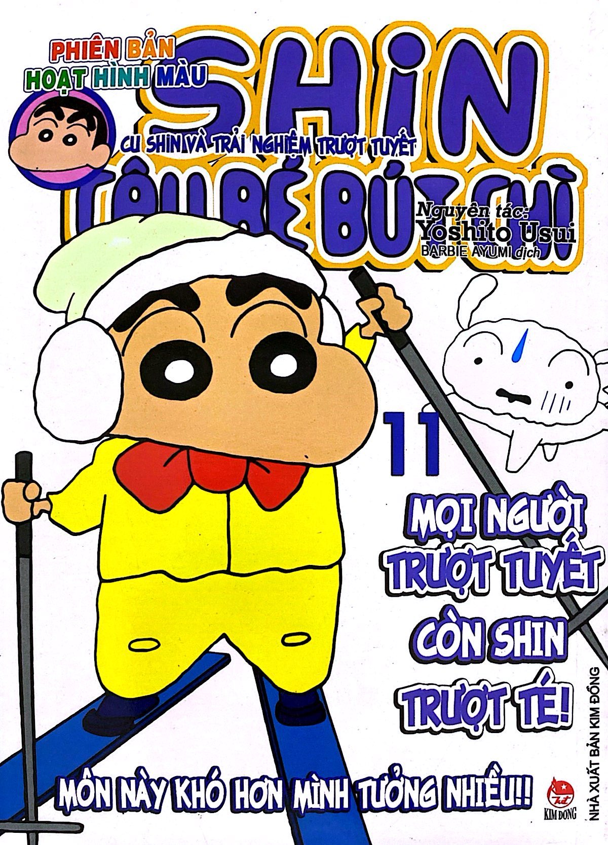 bộ shin - cậu bé bút chì - phiên bản hoạt hình màu - tập 11 - cu shin và trải nghiệm trượt tuyết (tái bản 2024)