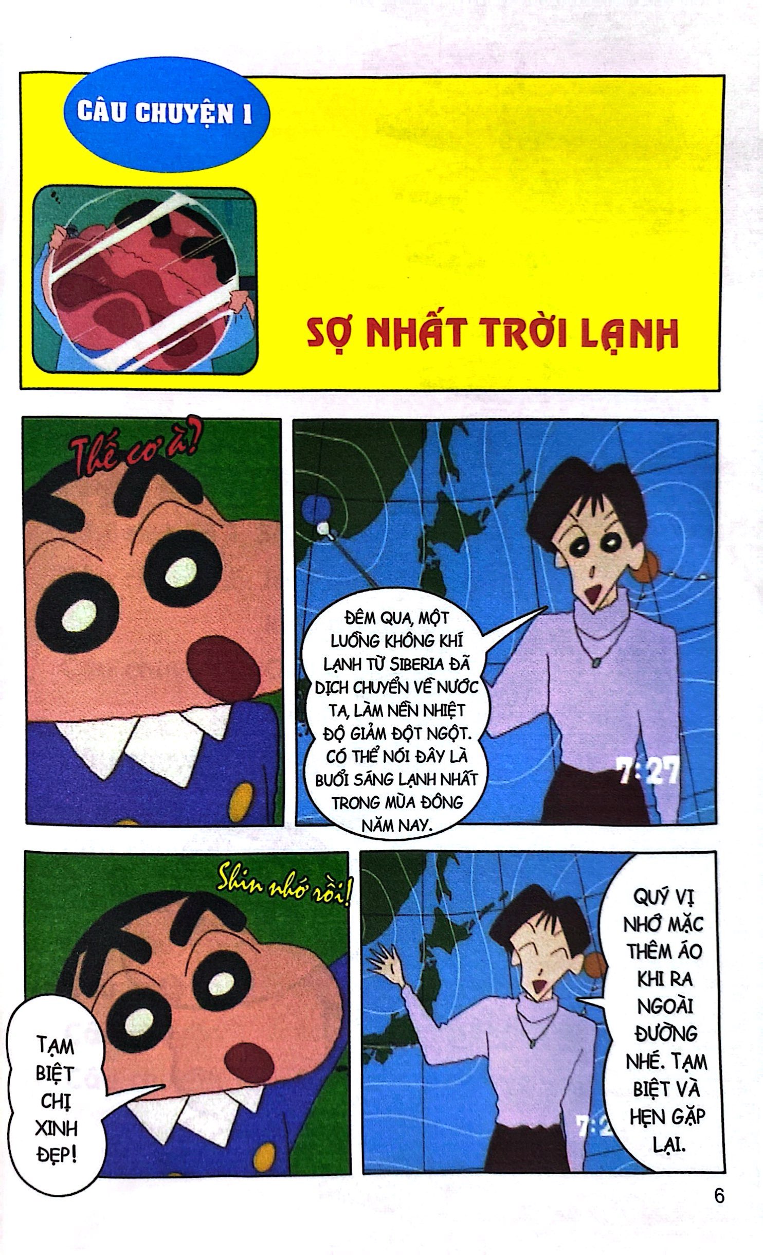 bộ shin - cậu bé bút chì - phiên bản hoạt hình màu - tập 11 - cu shin và trải nghiệm trượt tuyết (tái bản 2024)