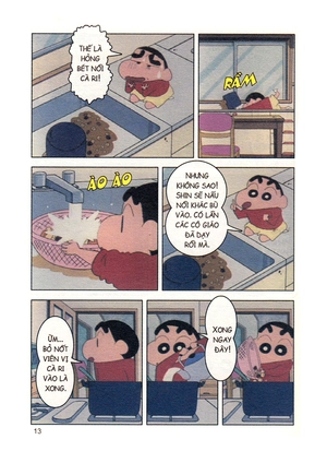 bộ shin - cậu bé bút chì - phiên bản hoạt hình màu - tập 13 (tái bản 2019)