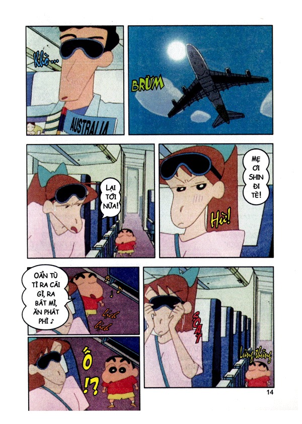 bộ shin - cậu bé bút chì - phiên bản hoạt hình màu - tập 45 - tuần trăng mật ở xứ sở kanguru (tái bản 2023)